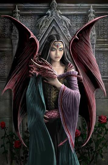 Soul Mates - Greetings Card and Envelope by Anne Stokes